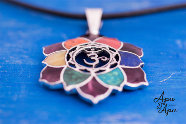 sacred lotus flower symbol pendant necklace