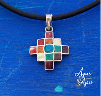 inca cross with multicolor stones