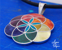 flower of life pendant, sacred geometry, symbol of life