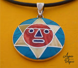 precolombian sun pendant