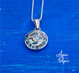 pachamama small pendant necklace abalone silver