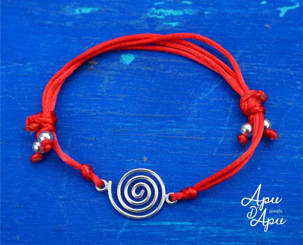 pachamama symbol on red string, best cool friendship bracelet