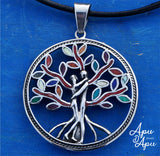 tree of life medal with loving couple entwined